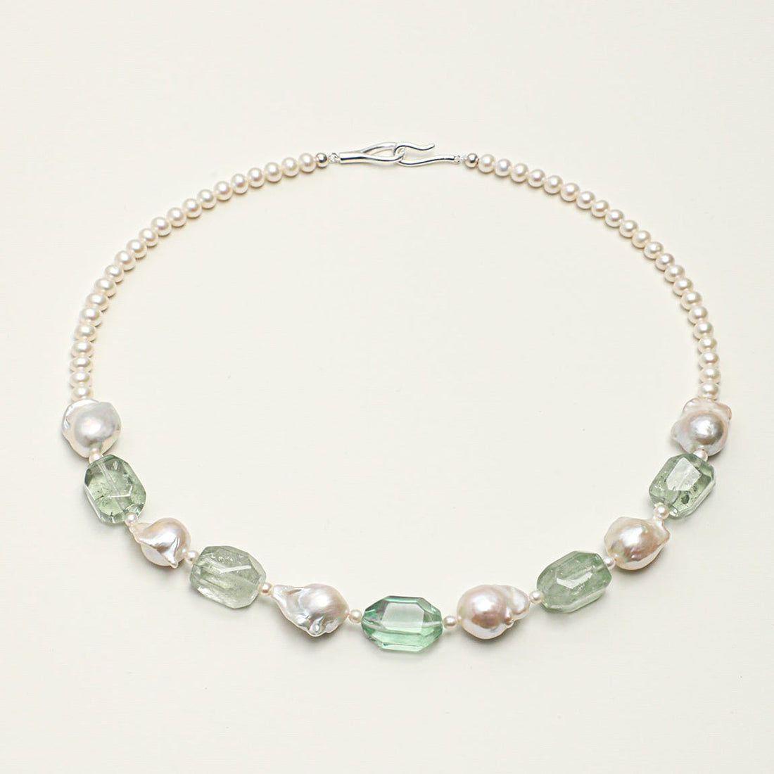 Green Quartz & Baroque Pearl Necklace: Crystal Energy & Styling Guide | Linjora