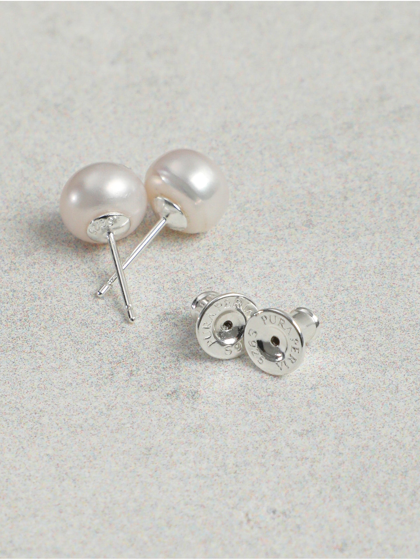 Premium 5A Grade Button Pearl Stud Earrings