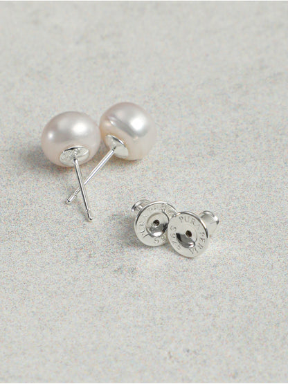 Premium 5A Grade Button Pearl Stud Earrings