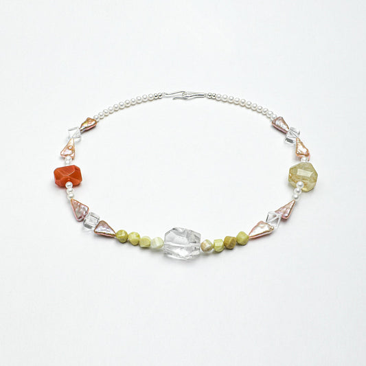 The Iris Dawn Rock & Mixed Gemstone Necklace