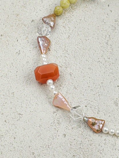 The Iris Dawn Rock & Mixed Gemstone Necklace