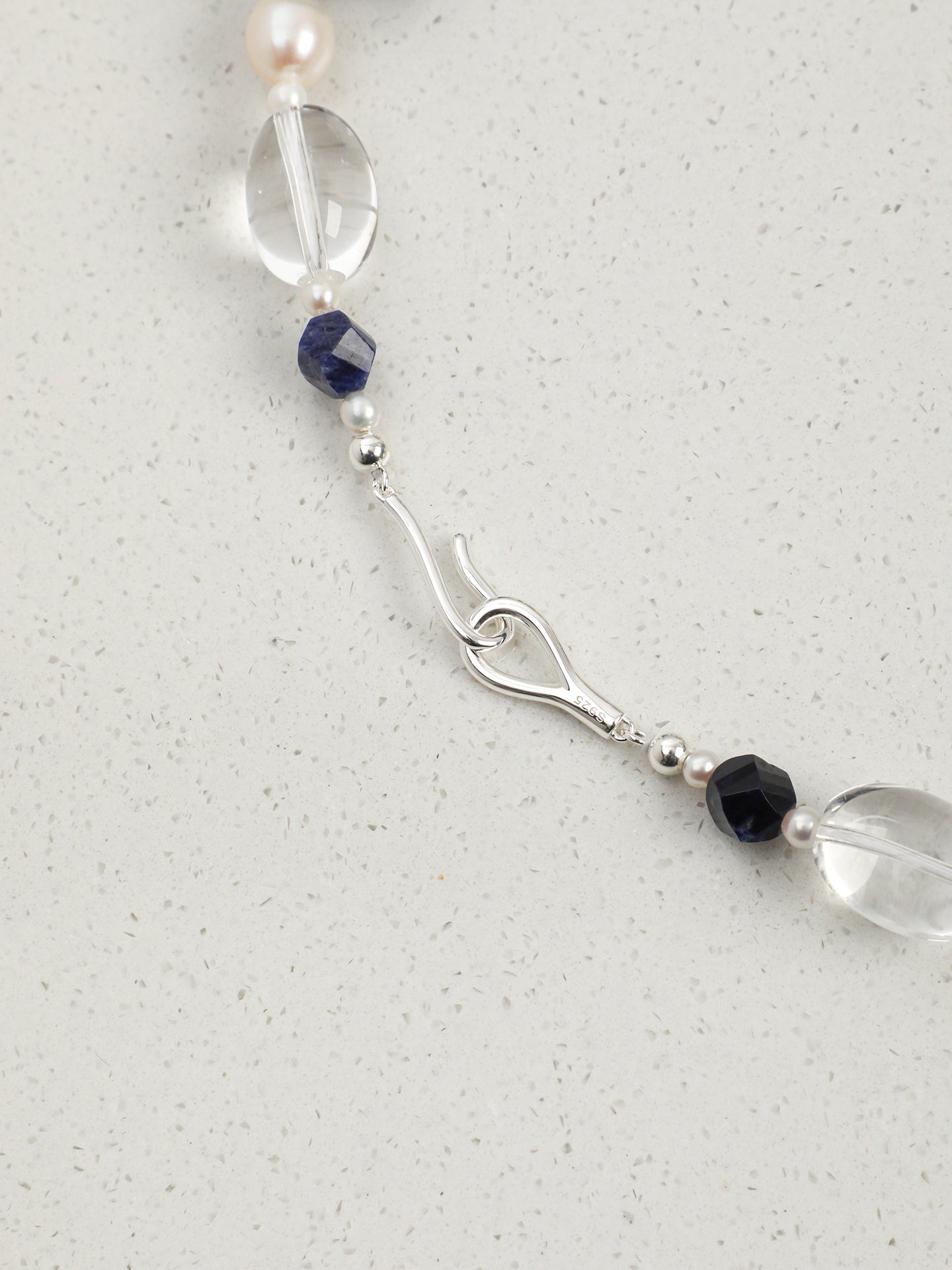 Natural Lapis Lazuli and Mixed Crystal Statement Necklace