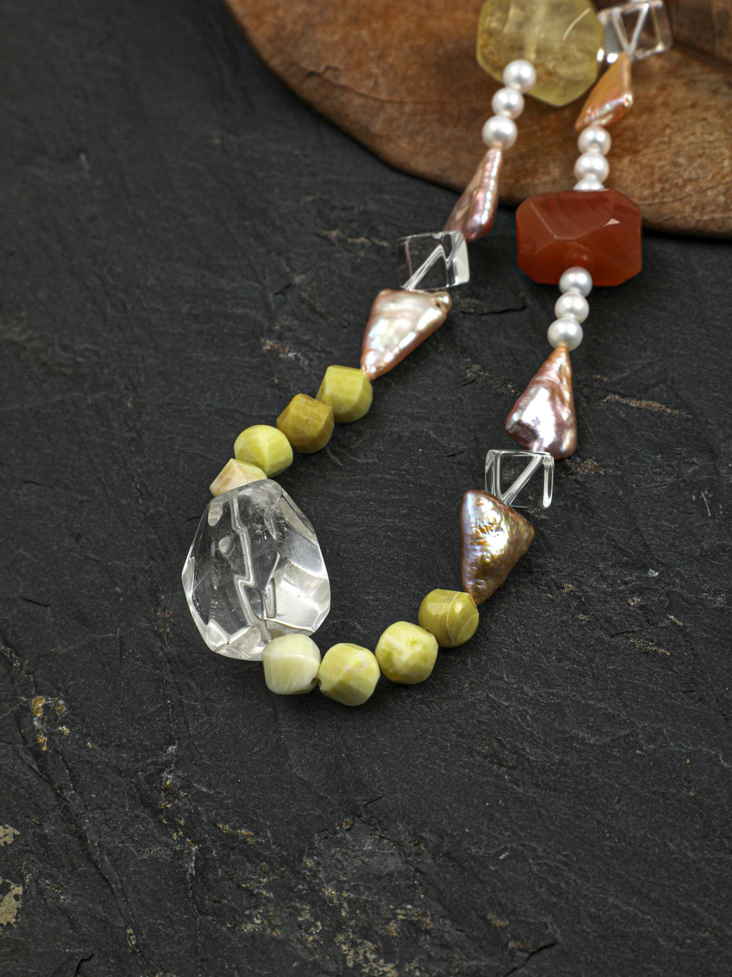 The Iris Dawn Rock & Mixed Gemstone Necklace