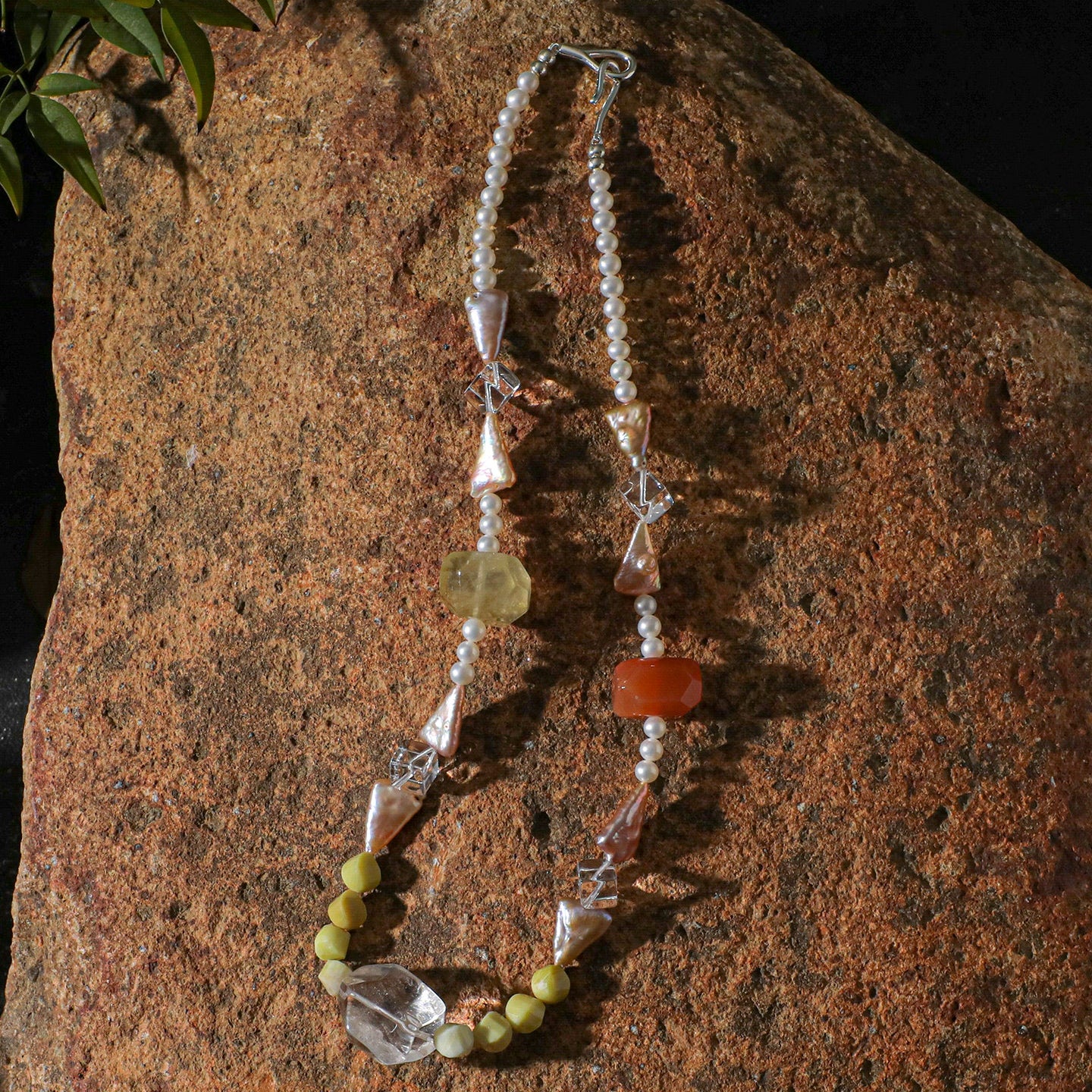 The Iris Dawn Rock & Mixed Gemstone Necklace