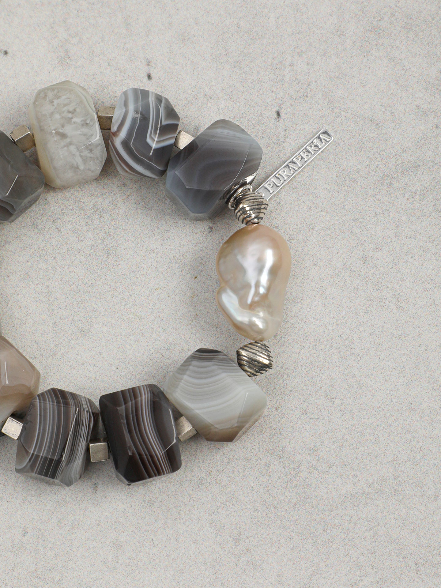 The Earth-Born Persian Agate & Baroque Pearl Statement Bracelet