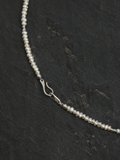 Natural Blue Topaz Teardrop and Freshwater Pearl Necklace