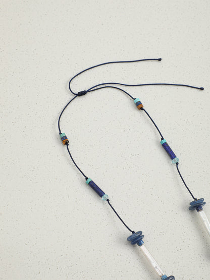Statement Baroque Pearl and Lapis Lazuli Long Necklace