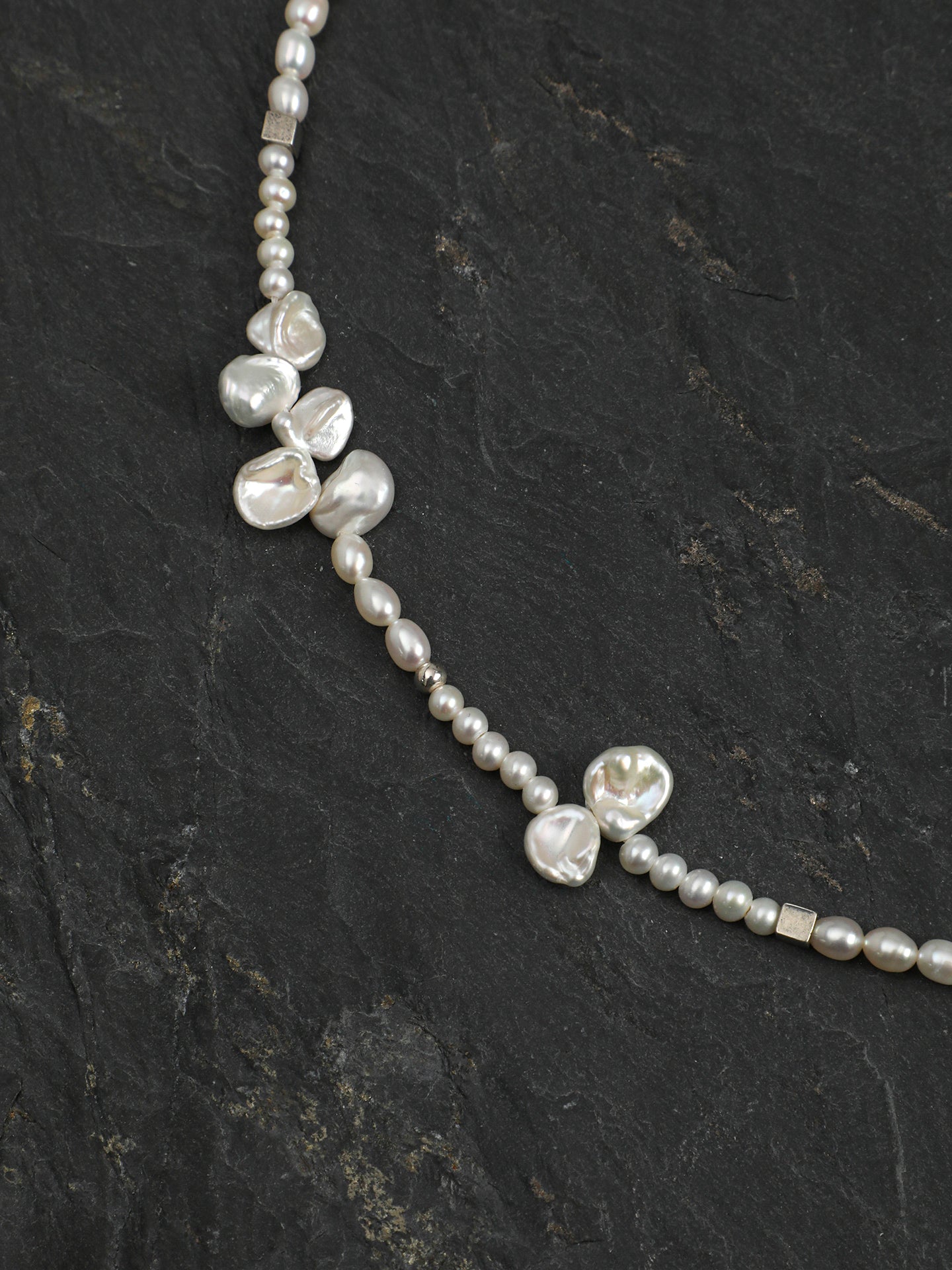 Natural Citrine Long Points and Freshwater Pearl Necklace
