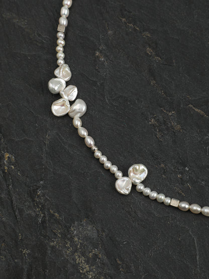 Natural Citrine Long Points and Freshwater Pearl Necklace