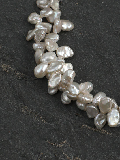 Natural Amethyst and Petal Baroque Pearl Bracelet