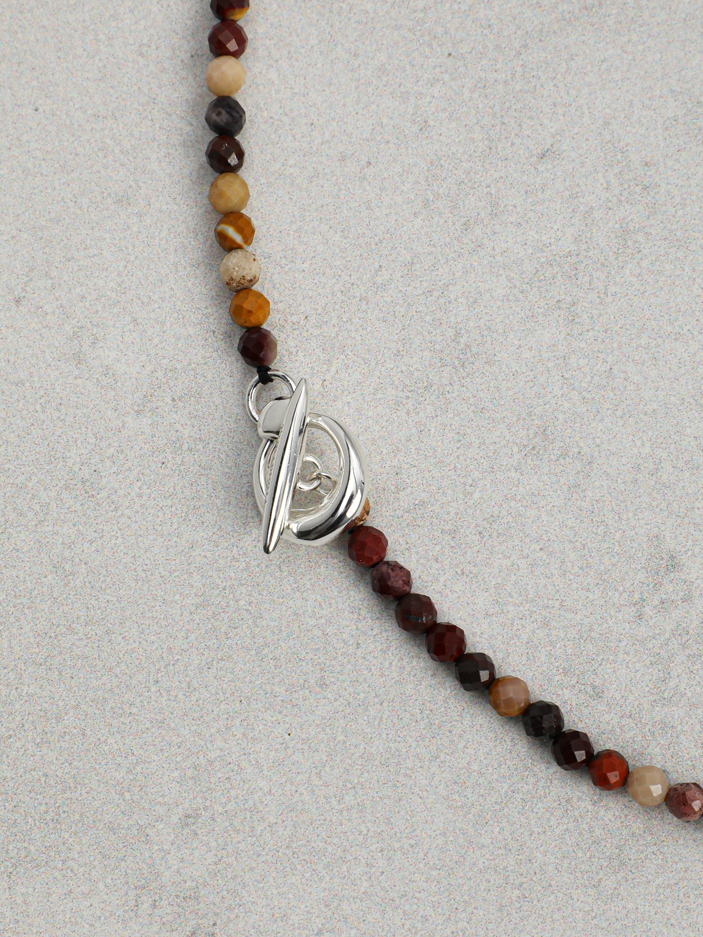 Natural Jasper and Lustrous Freshwater Pearl Long Necklace
