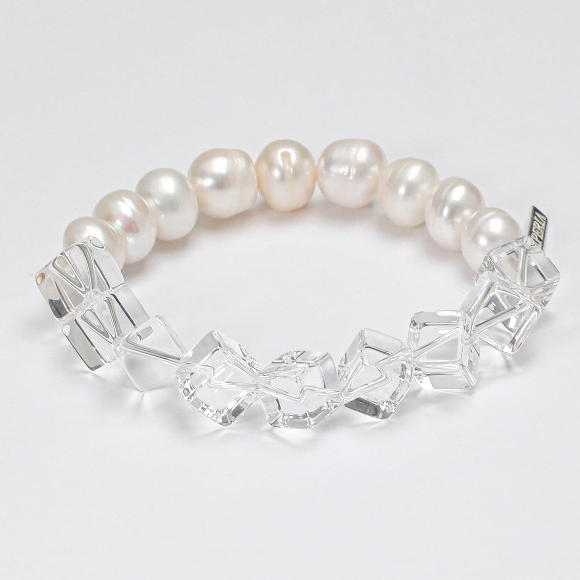 The Ethereal Clear Quartz & Baroque Pearl Energy Bracelet