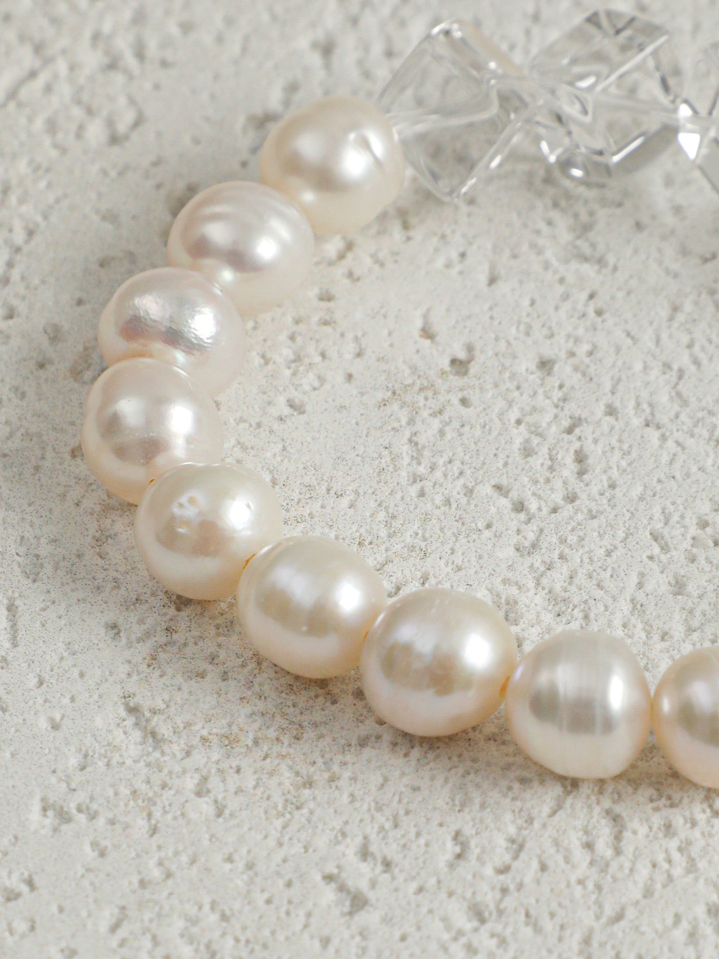 The Ethereal Clear Quartz & Baroque Pearl Energy Bracelet
