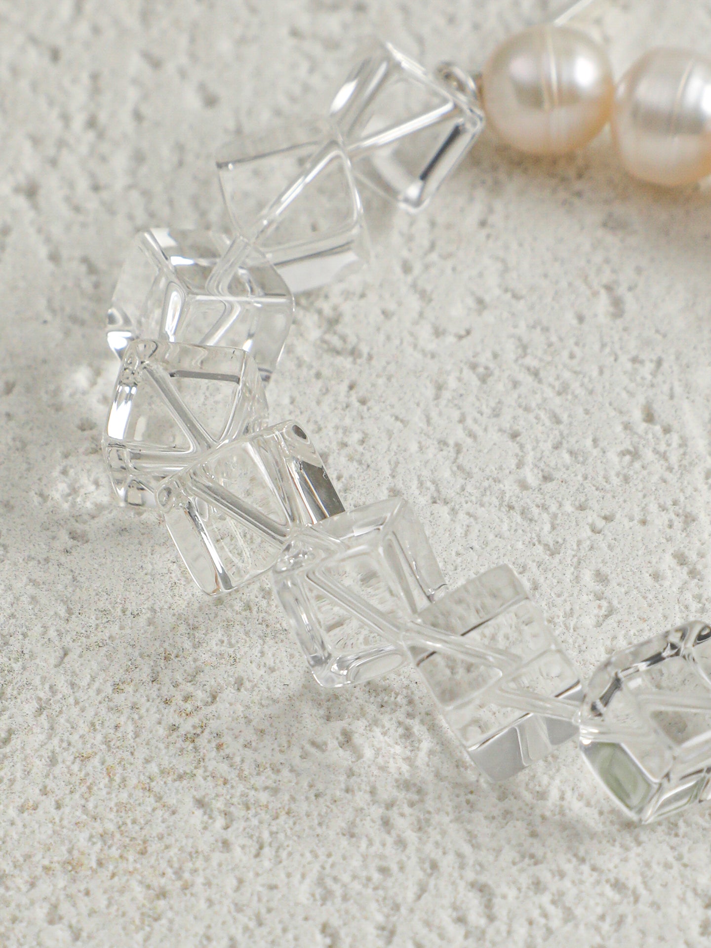 The Ethereal Clear Quartz & Baroque Pearl Energy Bracelet