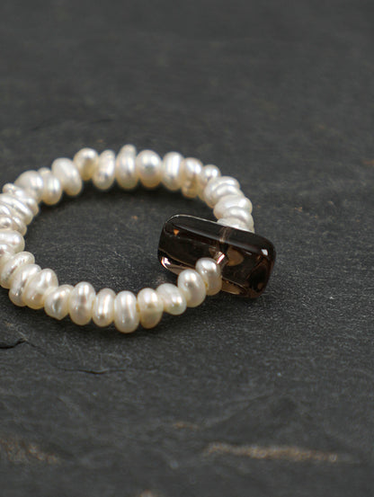 Ring,elegant everyday women outfit,crystal pearl jewelry gift for her