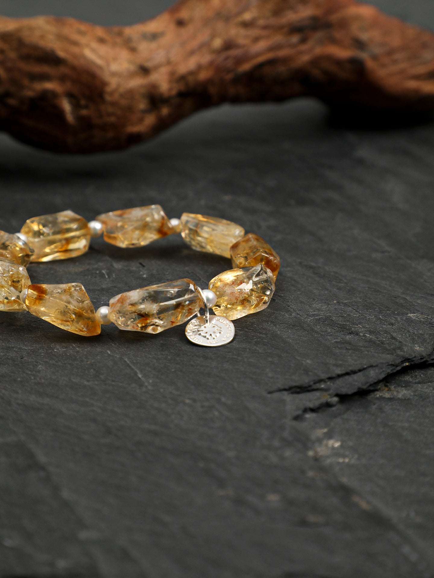  citrine Bracelet,adjustable handcrafted design,quiet luxury jewelry for women